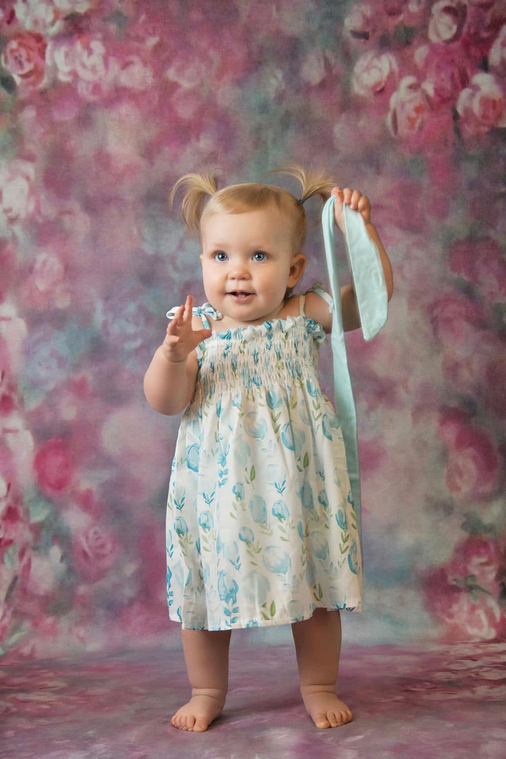 Kate Pink Flowers Hand Painting Liked Portrait Photography Backdrops - Kate Backdrop AU