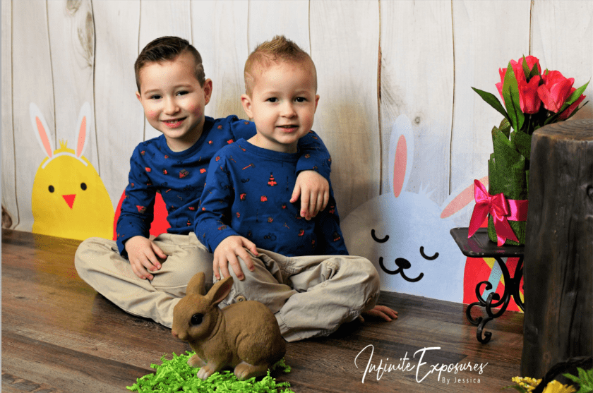 Kate Easter Wood Wall with Eggs and Decorations Backdrop for Photography Designed by JFCC