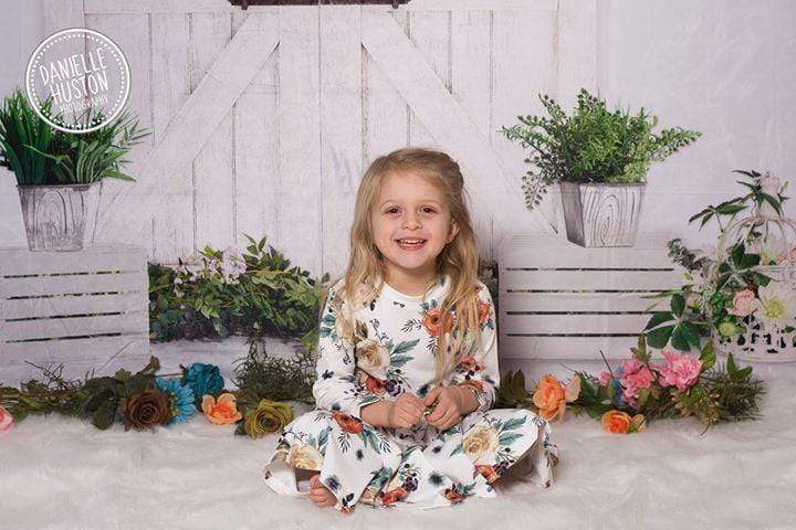 Kate Spring/Easter White Barn Door Backdrop Designed By Jerry_Sina - Kate Backdrop AU