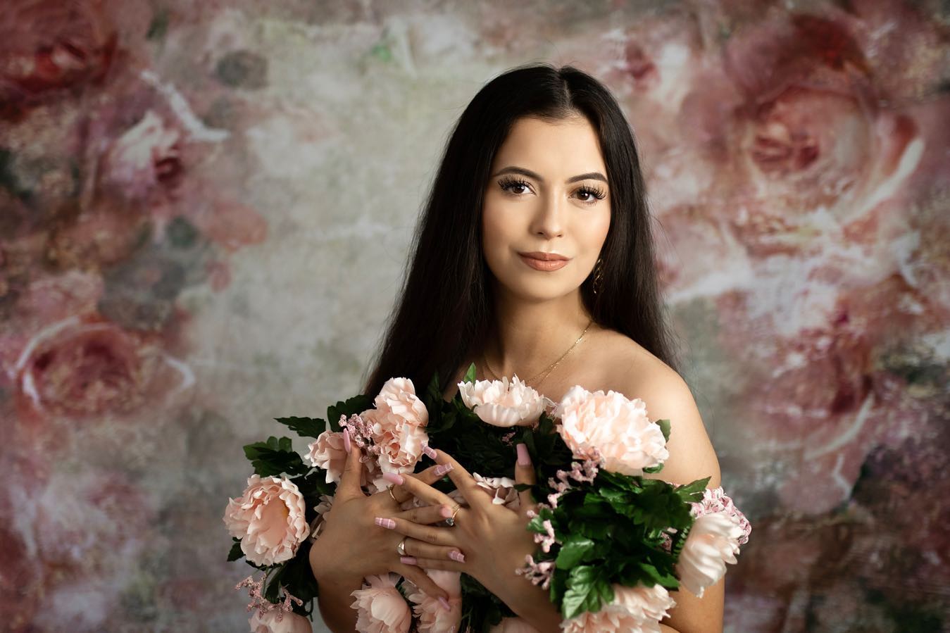 Kate Oil Painting Flowers Backdrop Vintage Hand Painted Texture Designed by GQ - Kate Backdrop AU