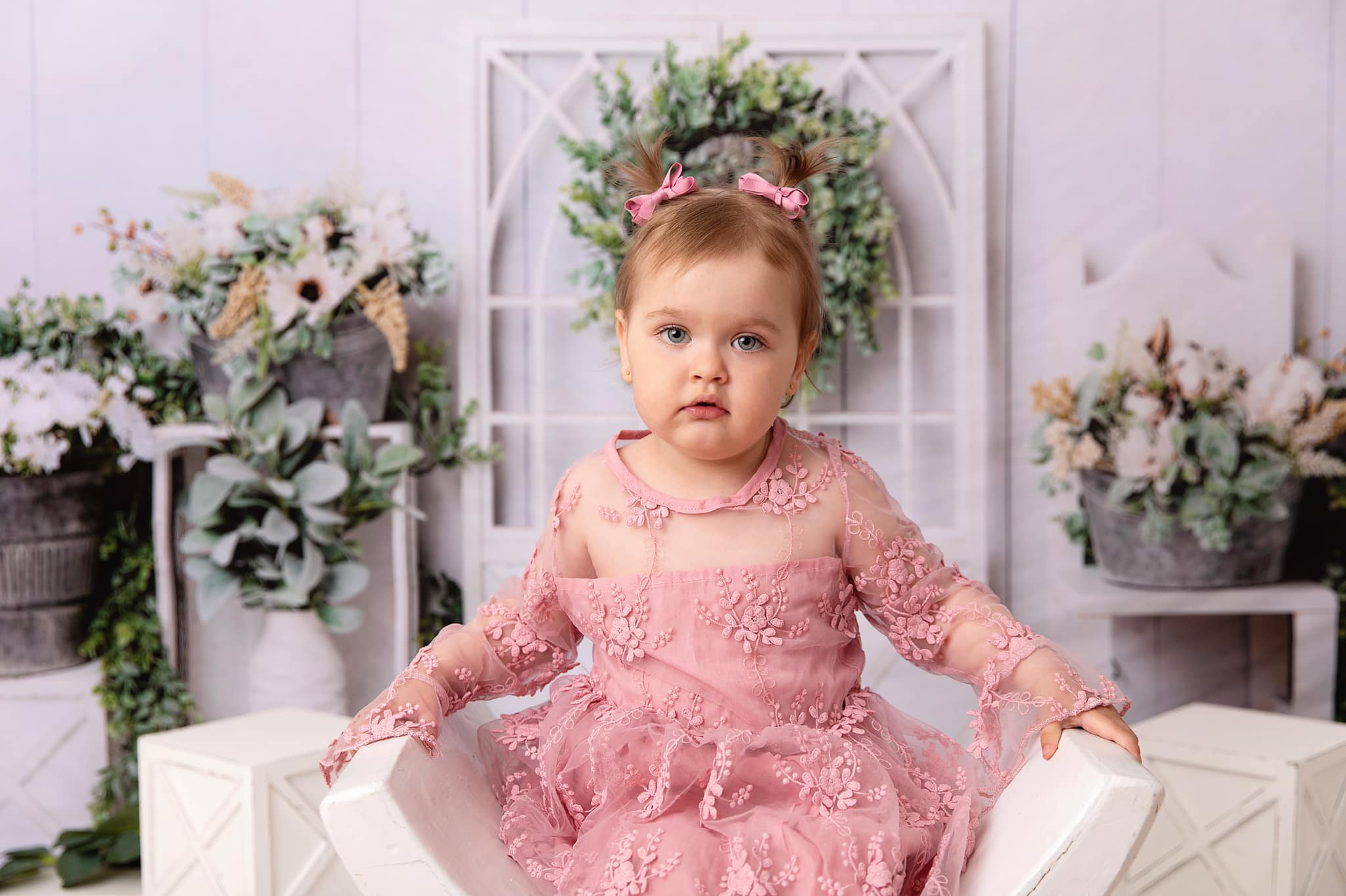 Kate Floral White Boho Backdrop Designed By Megan Leigh Photography - Kate Backdrop AU