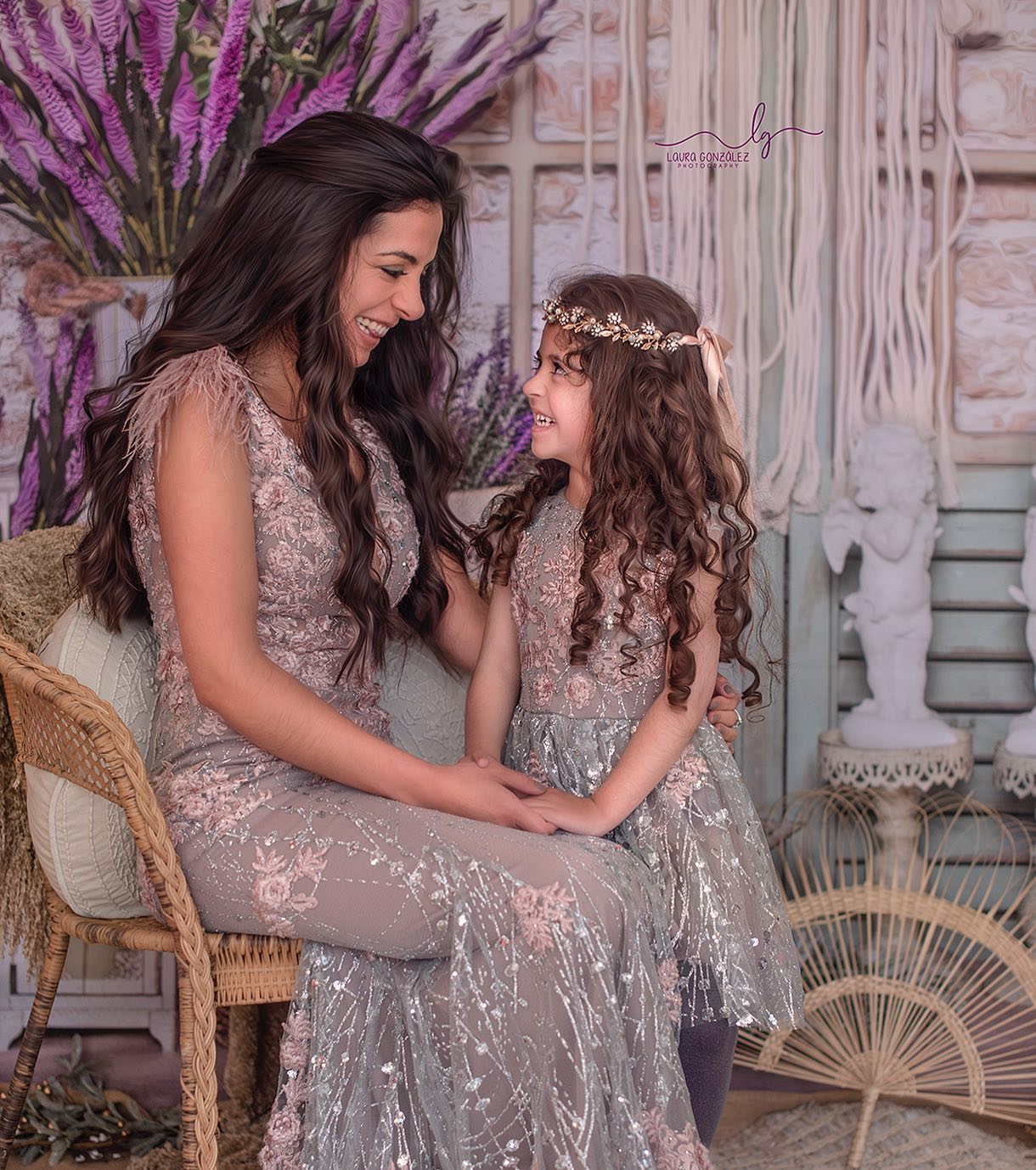 Kate Spring/mother's Day Lavender Boho Brick Backdrop Designed by Emetselch - Kate Backdrop AU