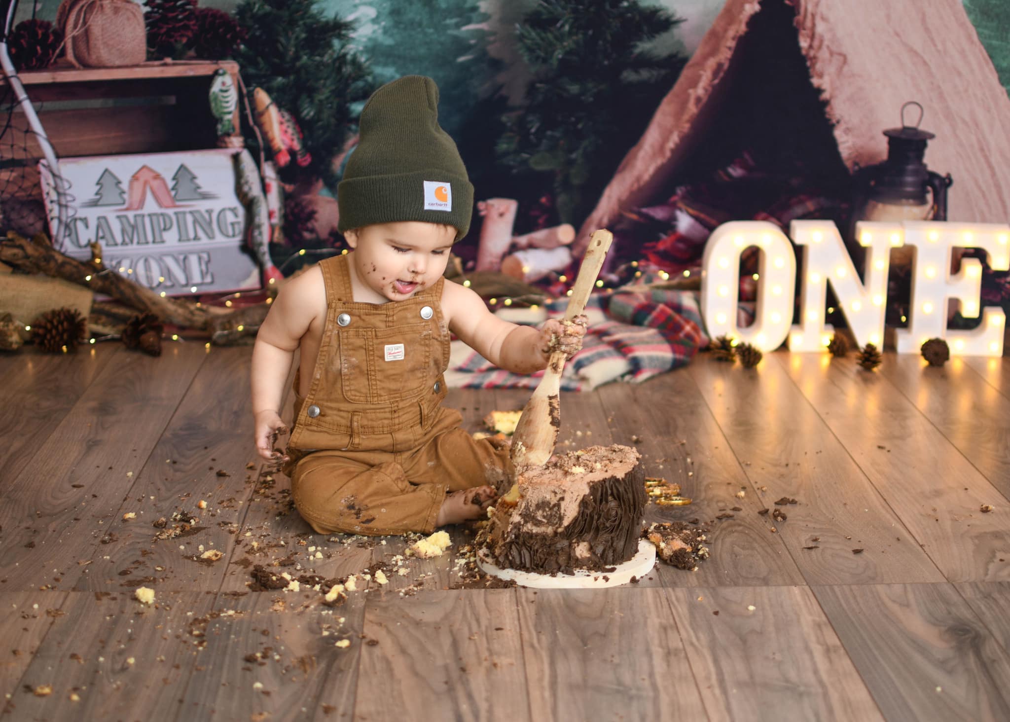 Kate Forest Camping Children Summer Backdrop for Photography Designed by Megan Leigh Photography