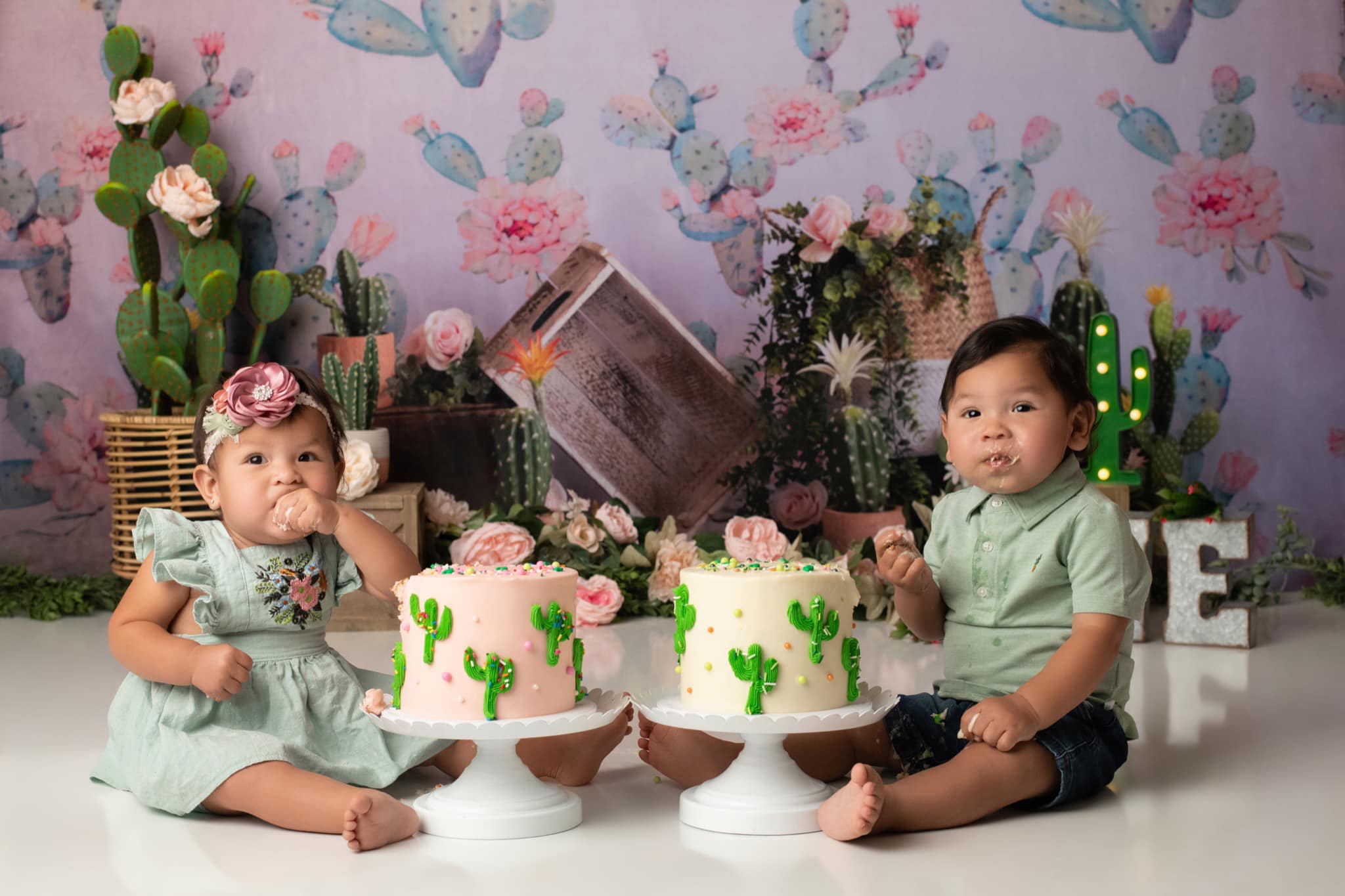 Kate Emmas Cactus Children Backdrop Designed by Keerstan Jessop - Kate Backdrop AU