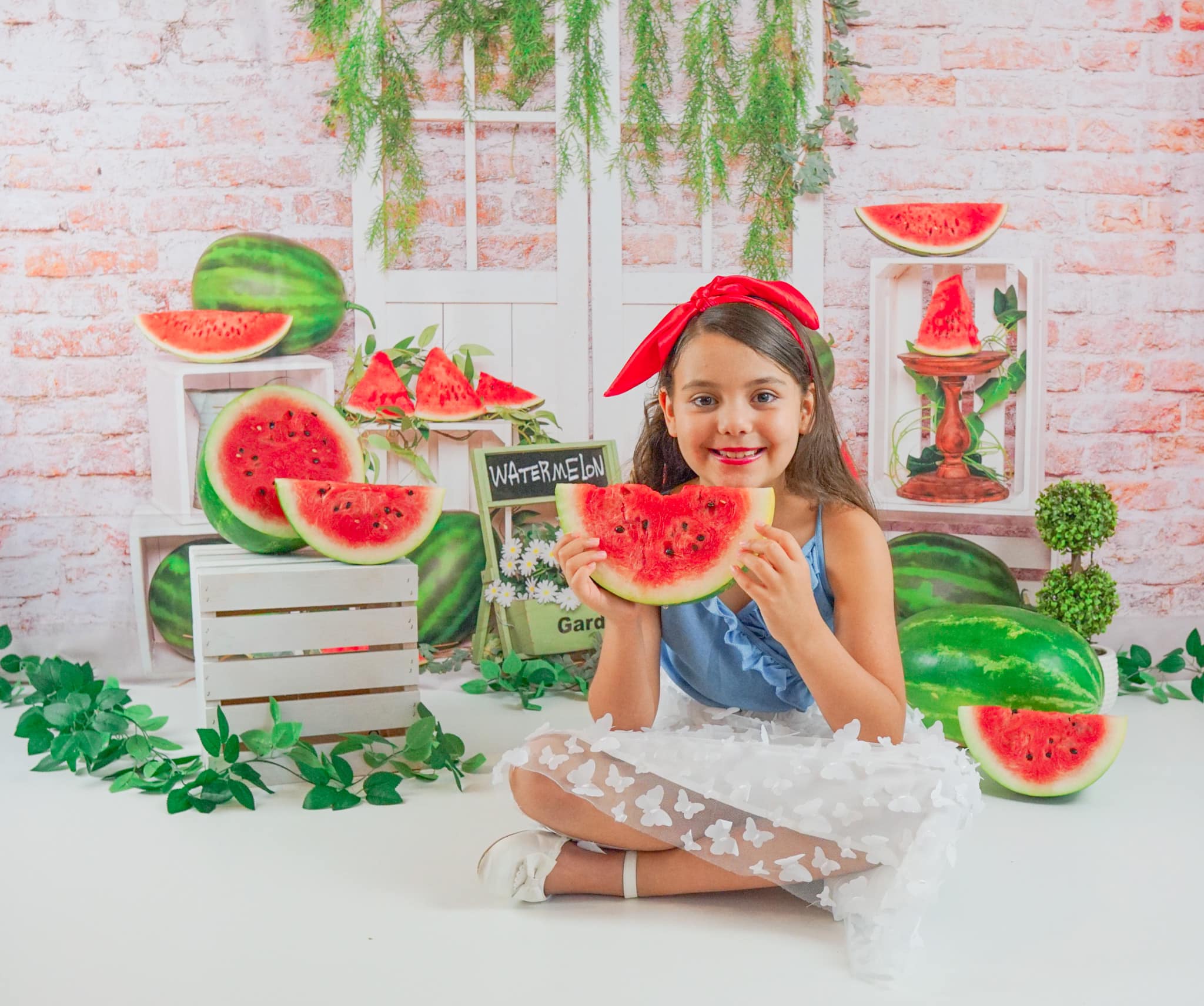 Kate Summer Cake Smash Watermelon Backdrop Designed by Emetselch