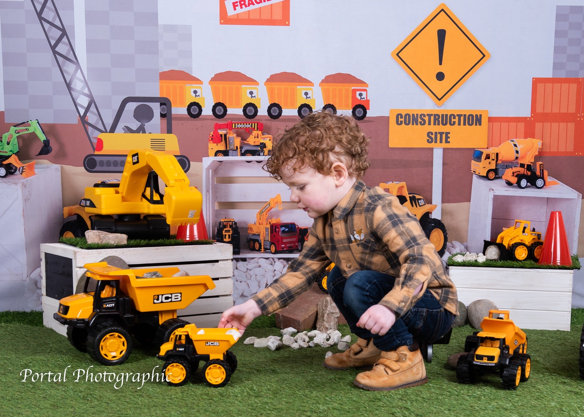 Kate Construction Site Backdrop Kids Toys for Photography - Kate Backdrop AU