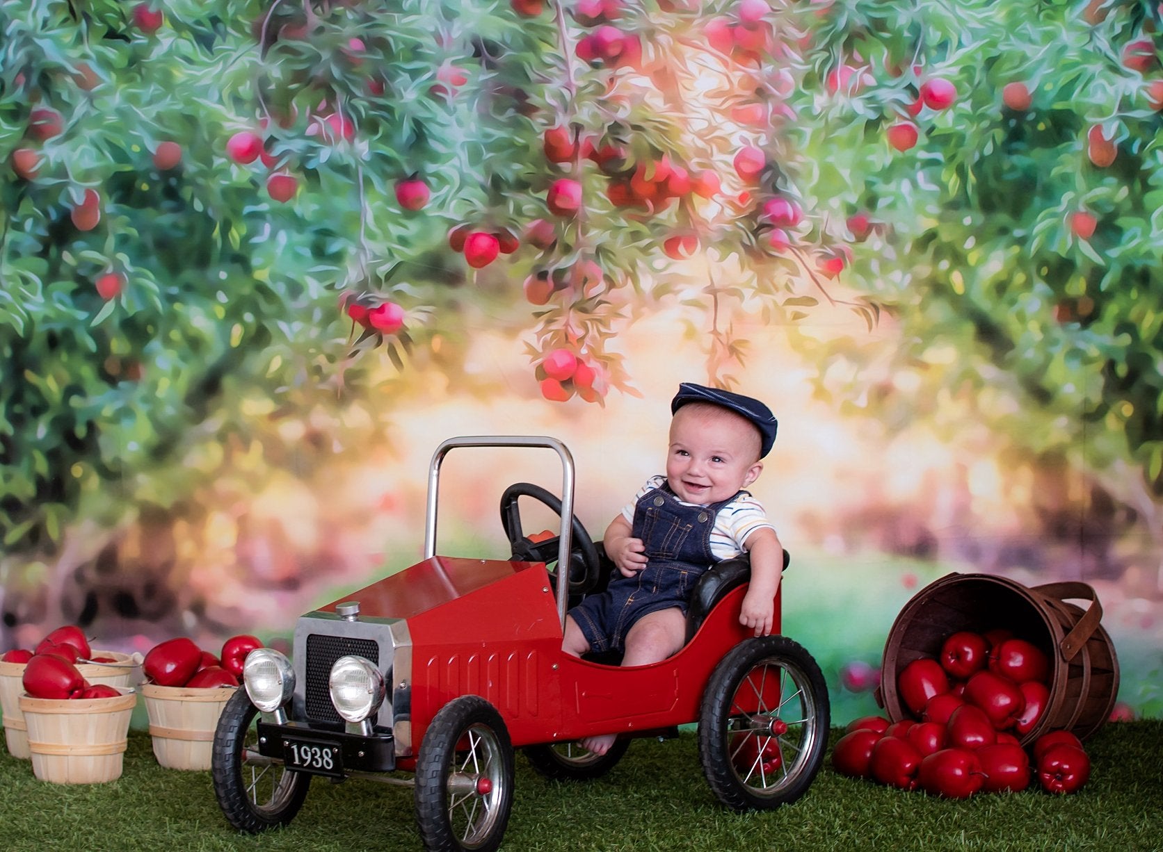 Kate Apple Orchard Summer Backdrop for Photography Designed by Lisa Granden - Kate Backdrop AU