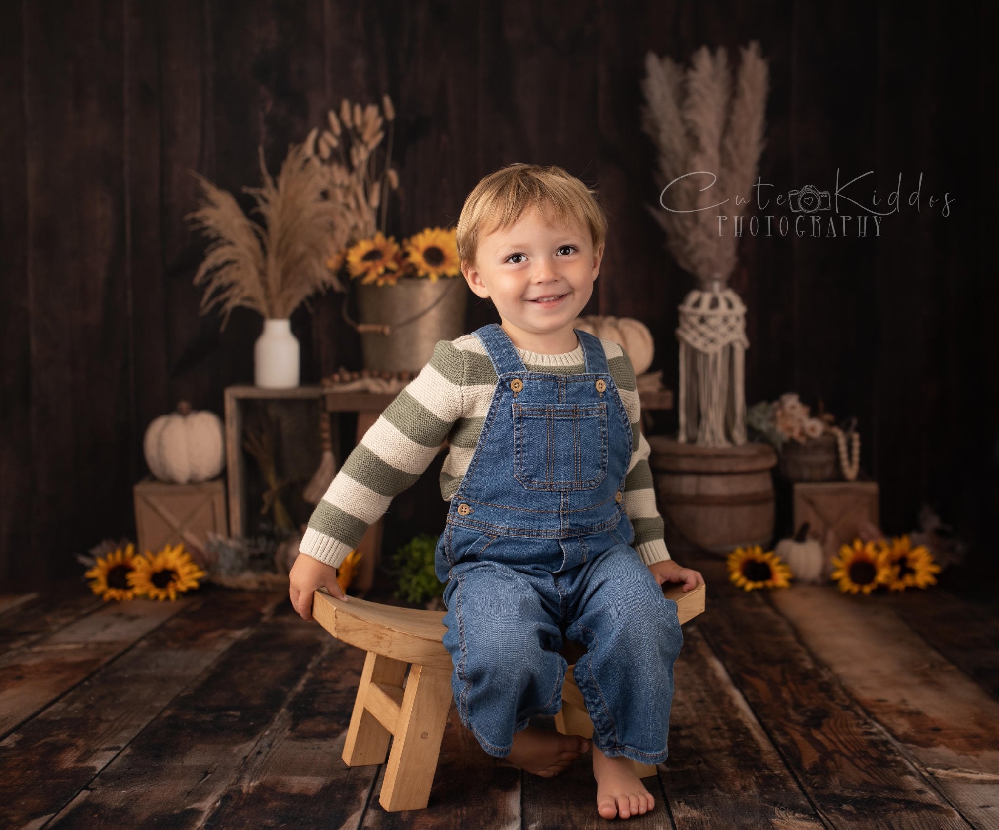 Kate Boho Backdrop Autumn  Sunflowers Vintage Designed by Mandy Ringe Photography