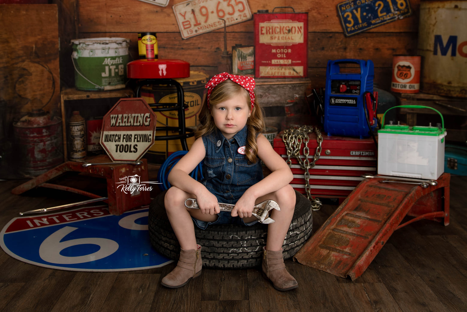 Kate Garage Boys/Father's Day Backdrop Designed by Arica Kirby - Kate Backdrop AU