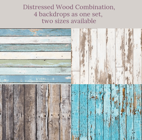 Distressed Wood combination backdrops for photography( 4 backdrops in total )AU