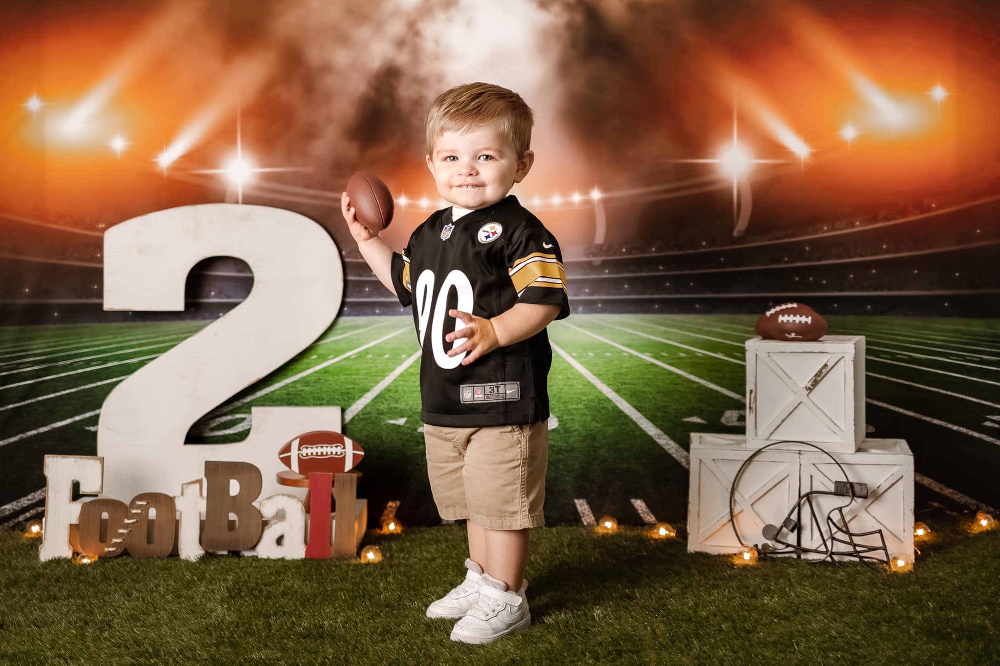 Kate Football Field Night Lights Sport Backdrop for Photography - Kate Backdrop AU