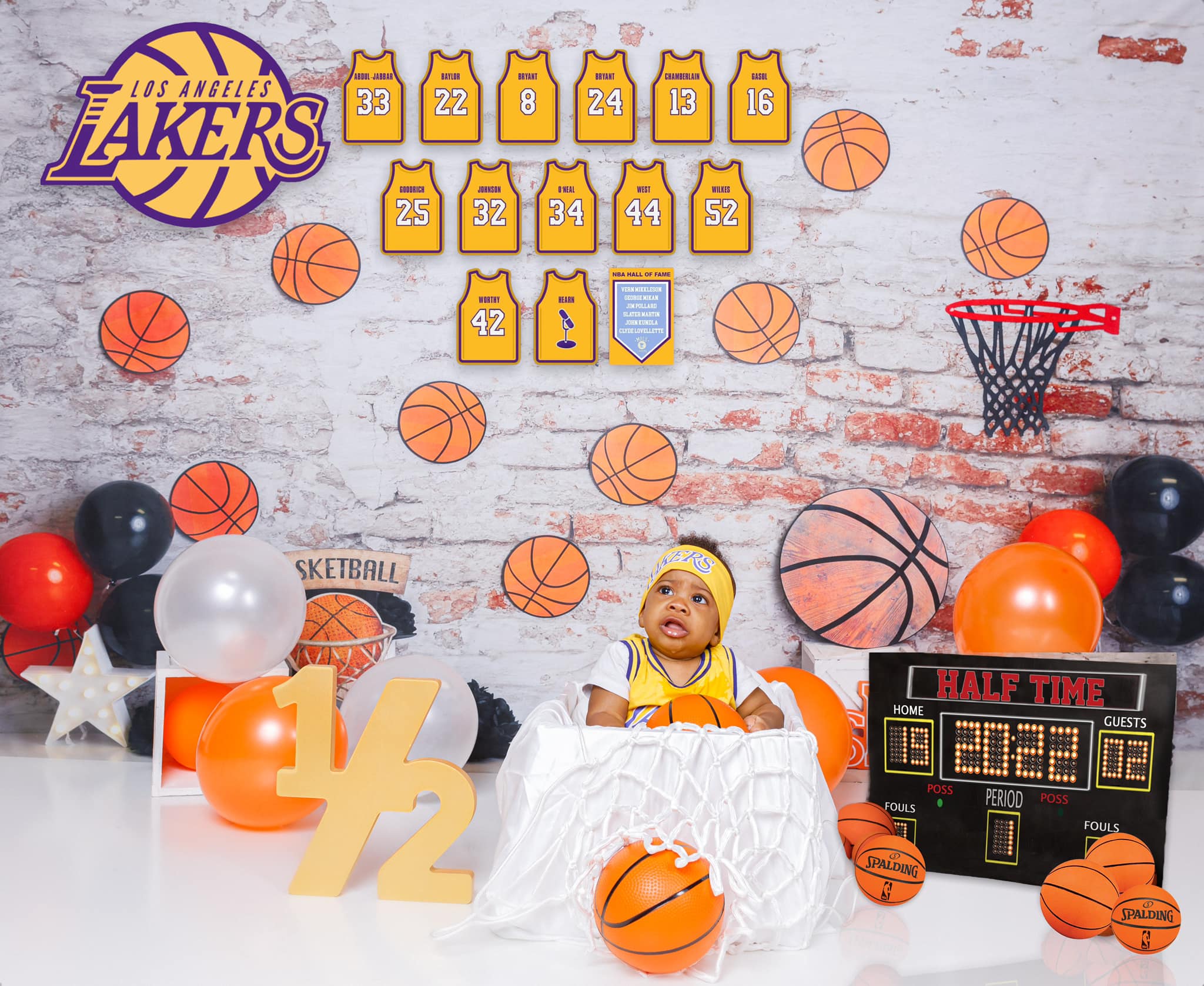 Kate Wall Backdrop Slamdunk Baketball for Photography Designed by Megan Leigh Photography - Kate Backdrop AU