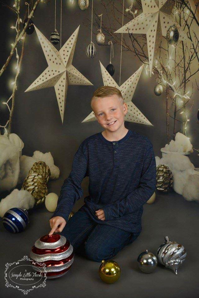 Kate Children Grey Star Photography Backdrops for Christmas photos deco