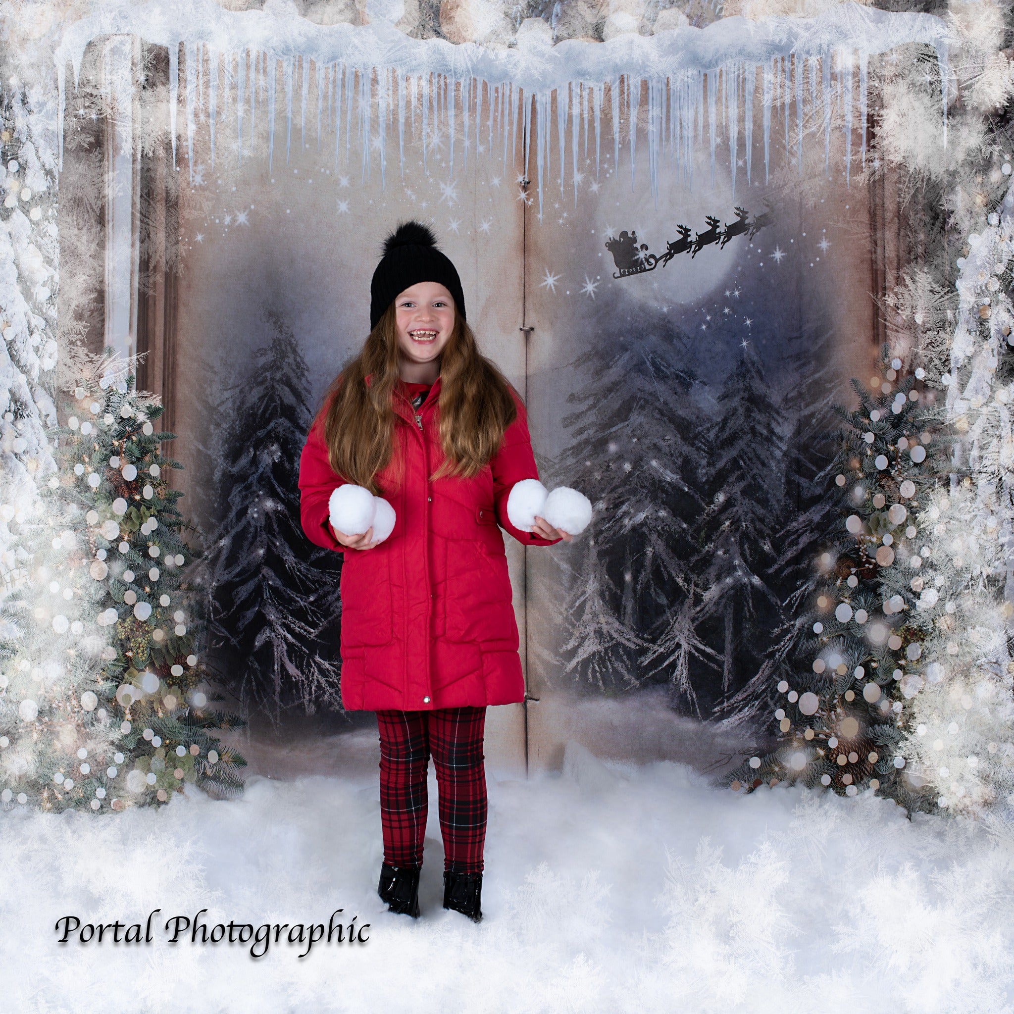 Kate Christmas Eve Story Backdrop Magic Book Designed by Chain Photography