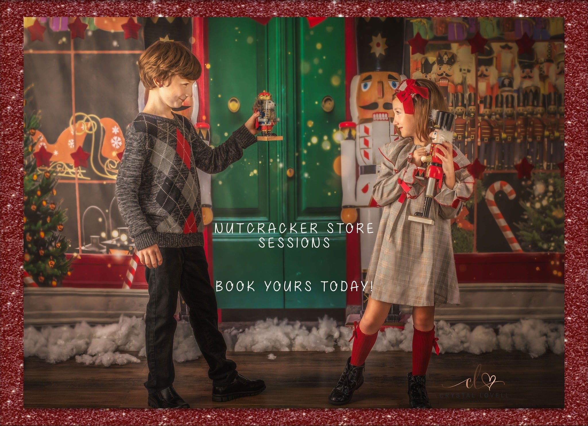 Kate Christmas Shop Window Backdrop for Photography - Kate Backdrop AU