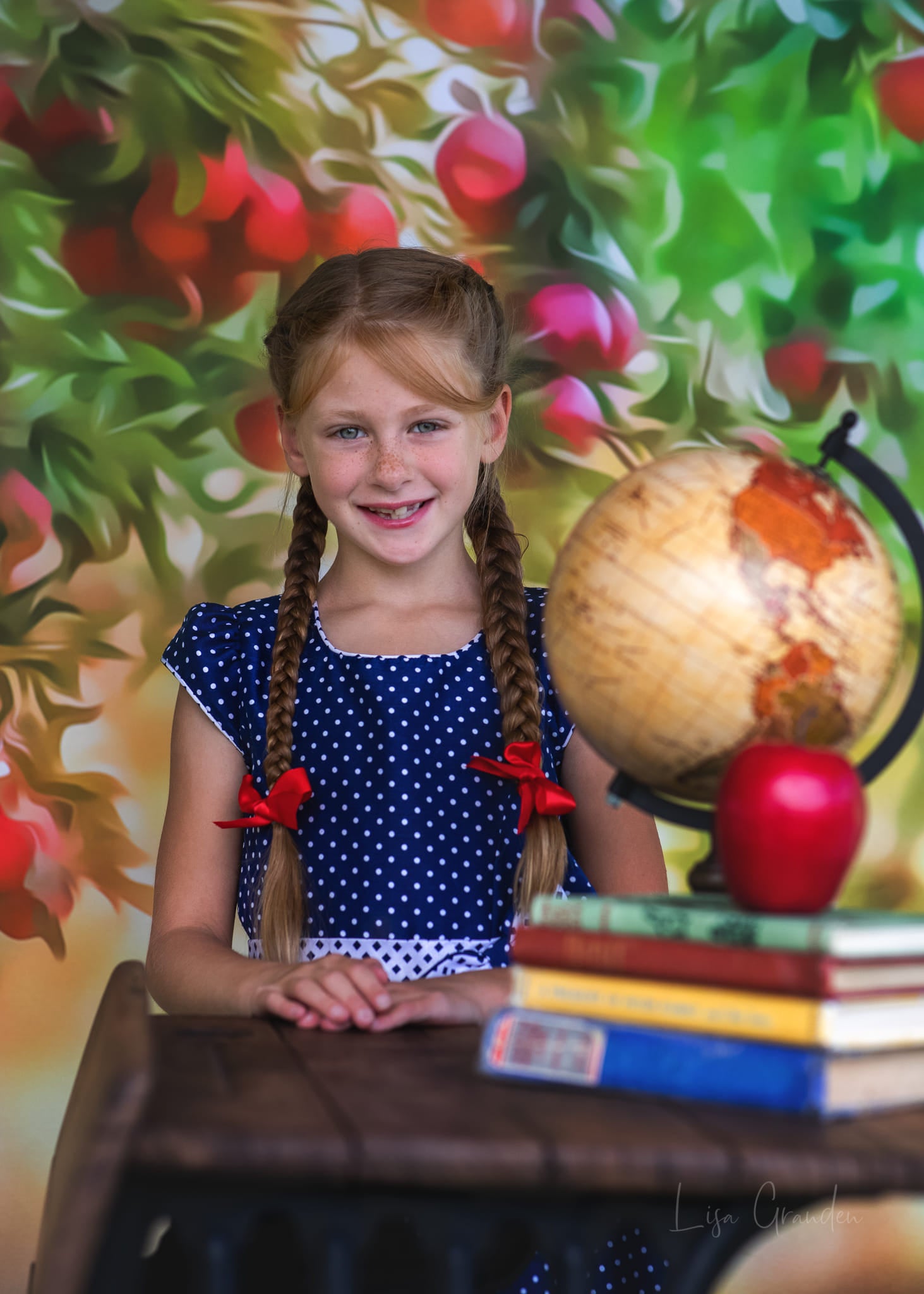 Kate Apple Orchard Summer Backdrop for Photography Designed by Lisa Granden - Kate Backdrop AU