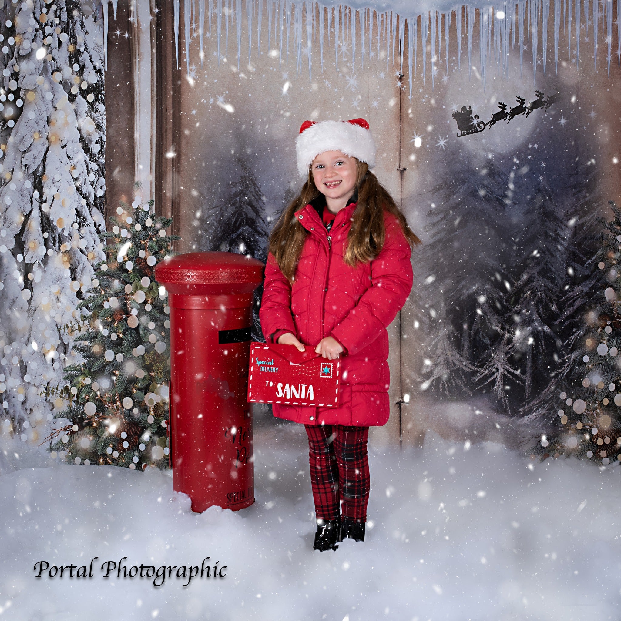 Kate Christmas Eve Story Backdrop Magic Book Designed by Chain Photography