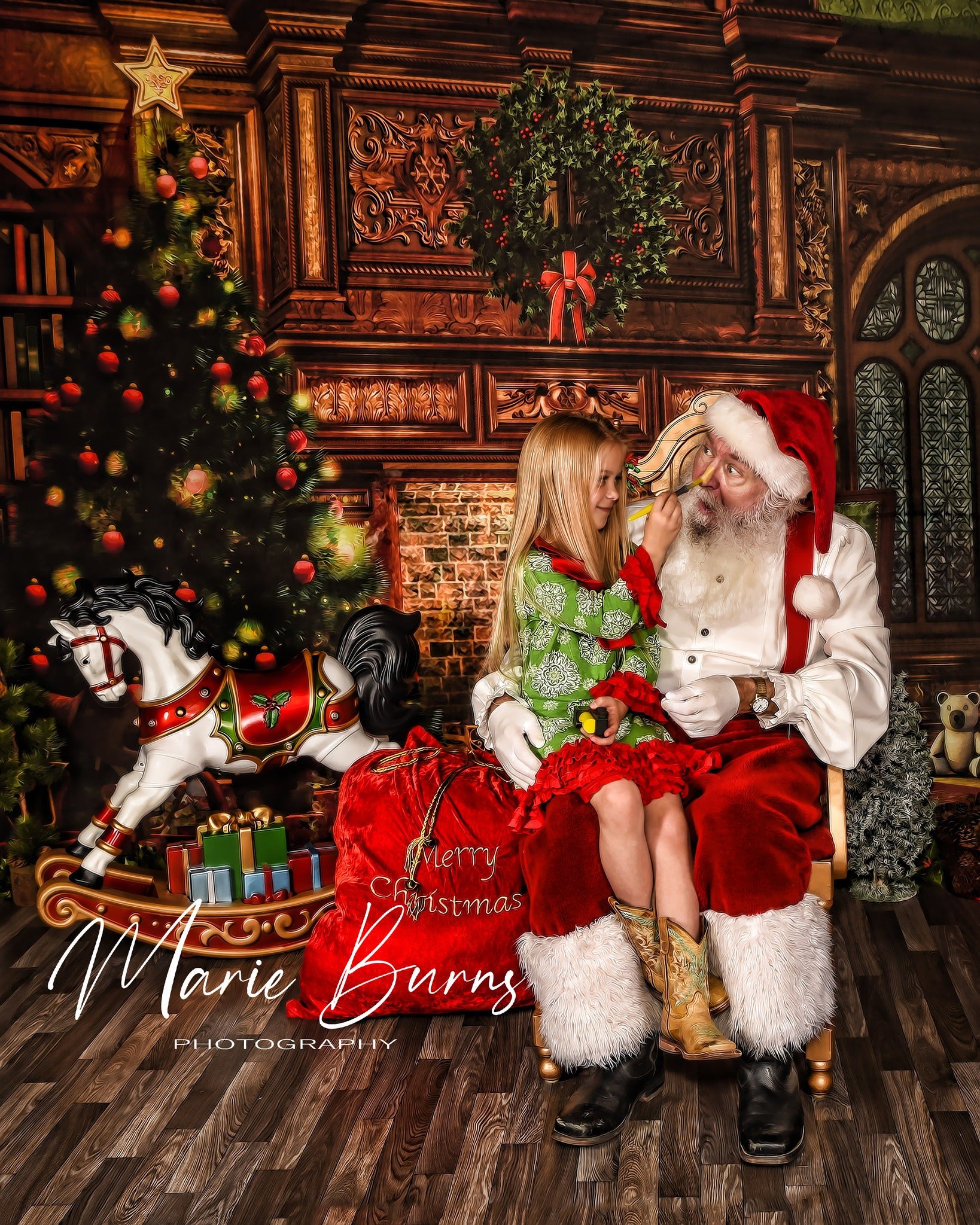 Kate Christmas Tree And Fireplace Decorations for Photography - Kate Backdrop AU
