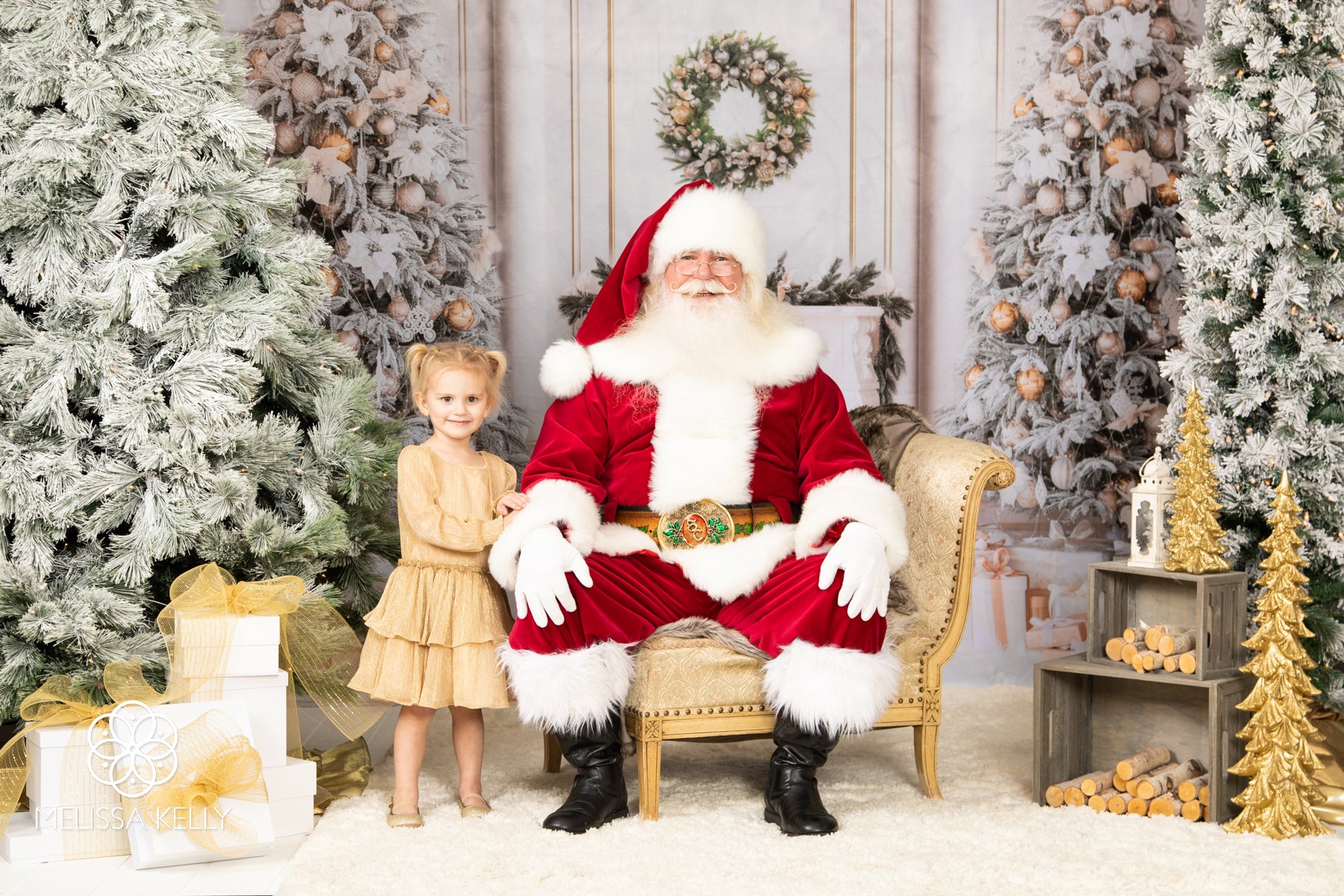 Kate Christmas Tree Backdrop Gift Fireplace for Photography - Kate Backdrop AU