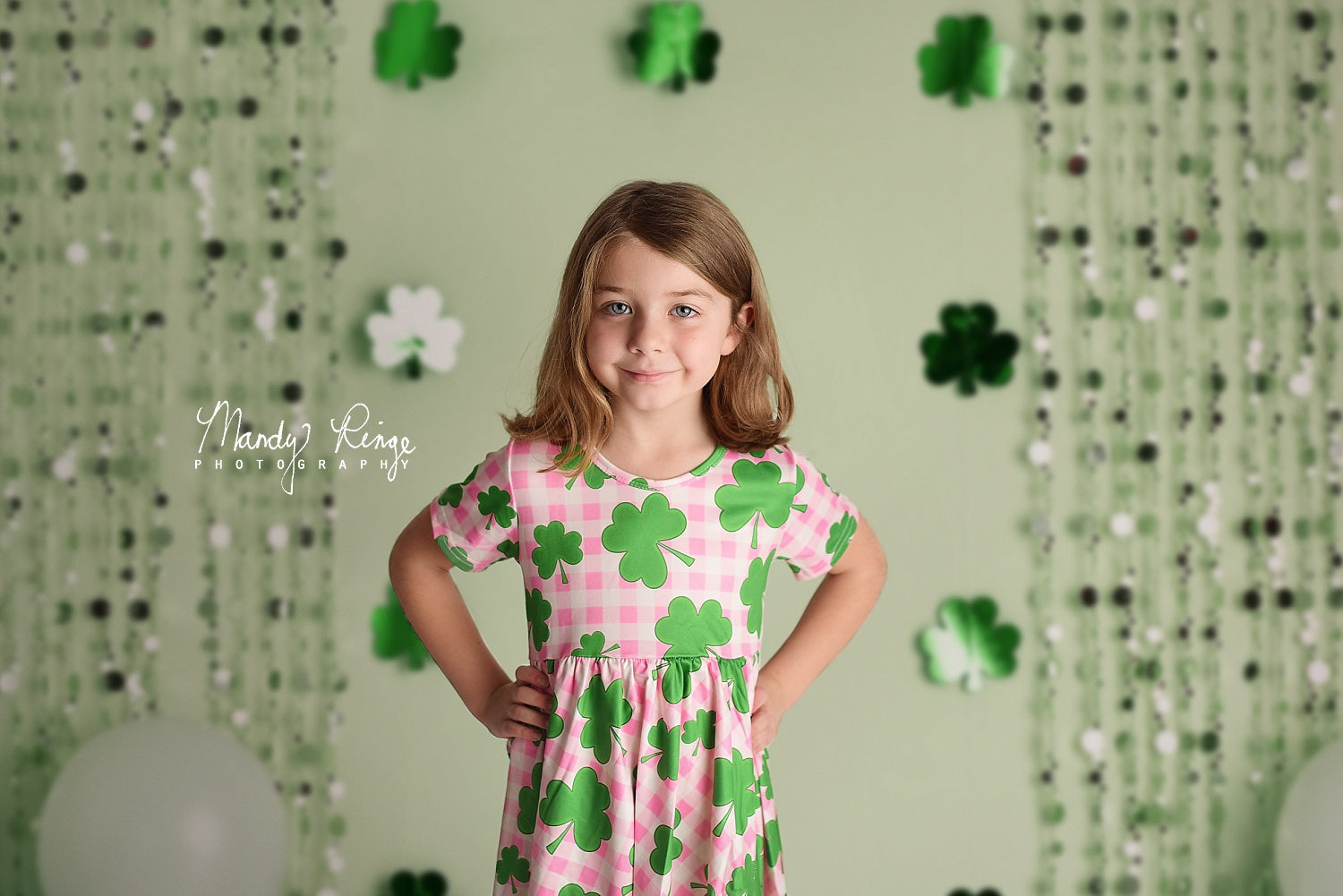 Kate St. Patrick's Day Shamrock Party Backdrop Designed by Mandy Ringe Photography - Kate Backdrop AU