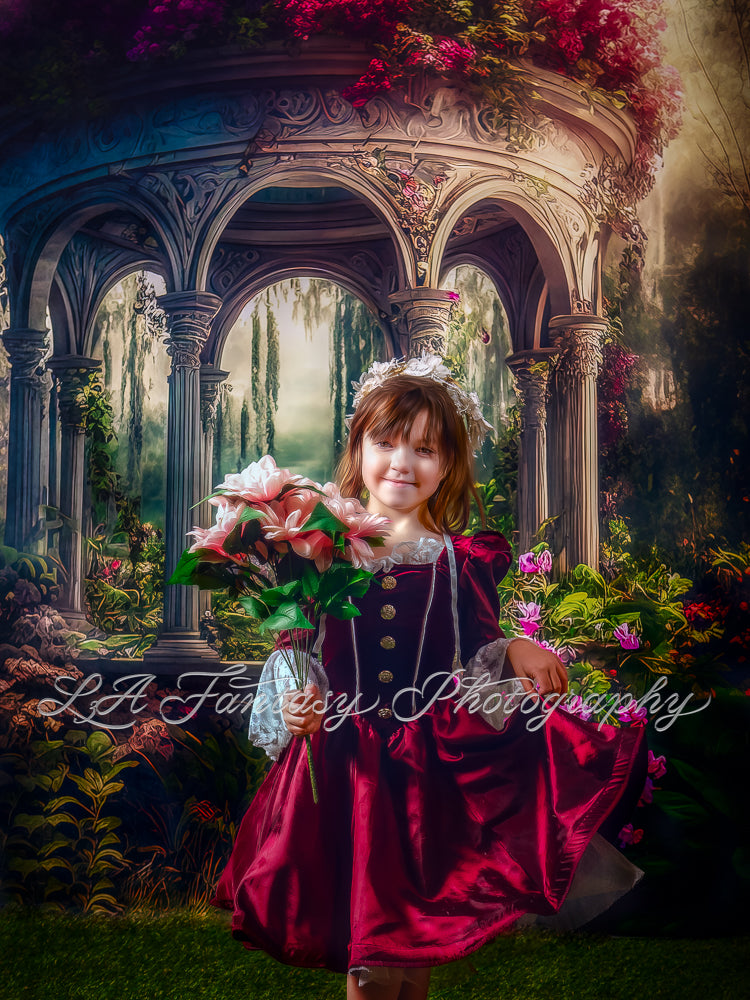 Kate Enchanted Gazebo Spring Fantasy Garden Backdrop Designed by Candice Compton