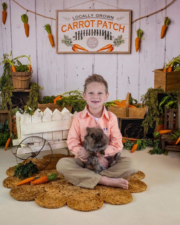 Kate Carrot Patch Easter Backdrop Designed by Megan Leigh Photography - Kate Backdrop AU