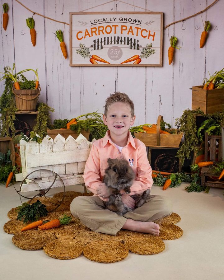 Kate Carrot Patch Easter Backdrop Designed by Megan Leigh Photography