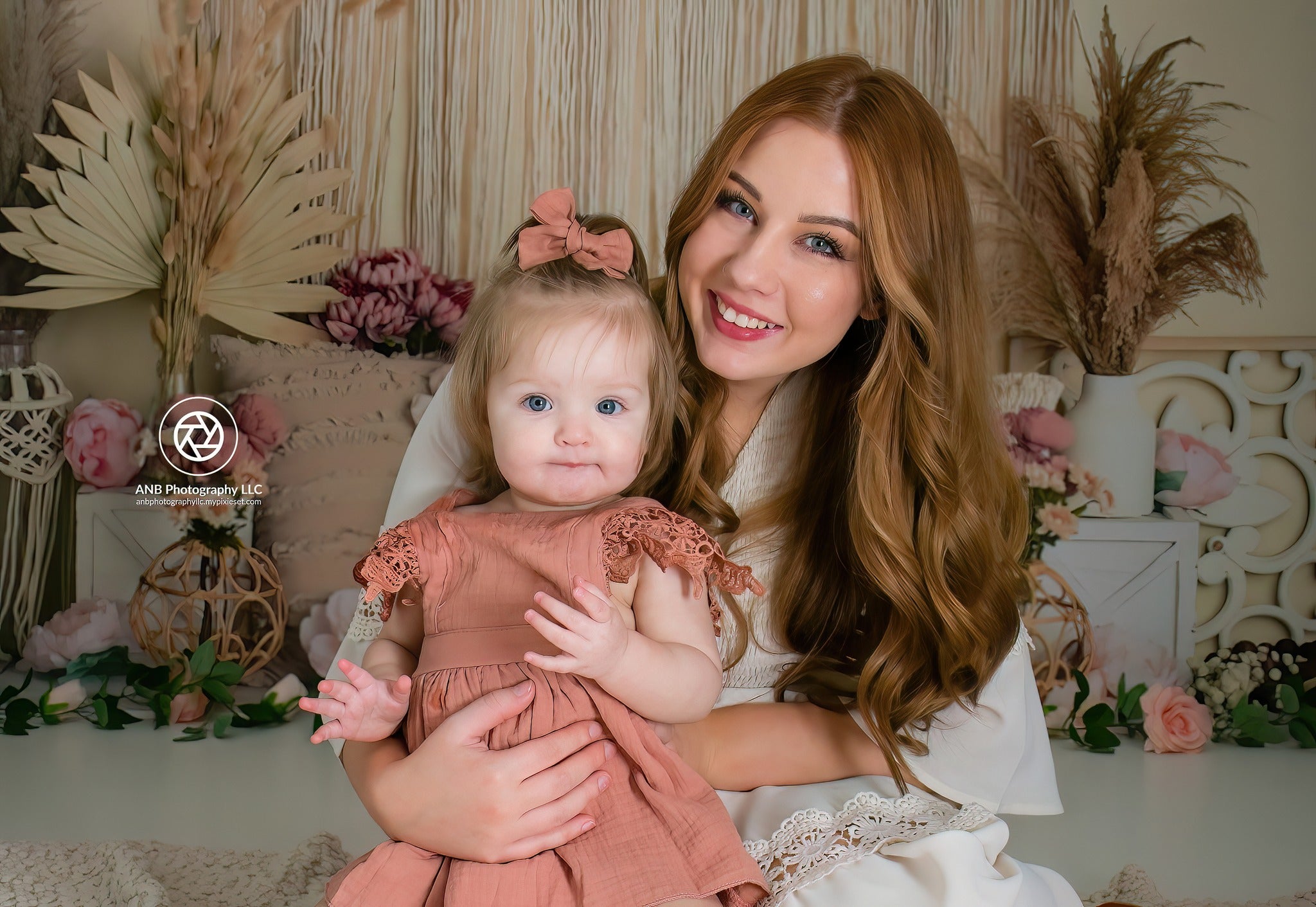 Kate Floral Boho Macrame Backdrop Designed by Mandy Ringe Photography - Kate Backdrop AU