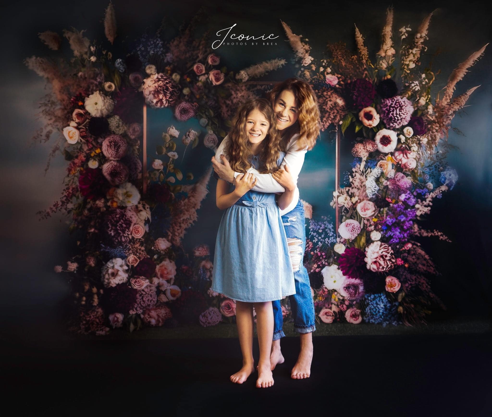 Kate Painterly Fine Art Backdrop Frame Spring Flowers Designed by Mini MakeBelieve - Kate Backdrop AU