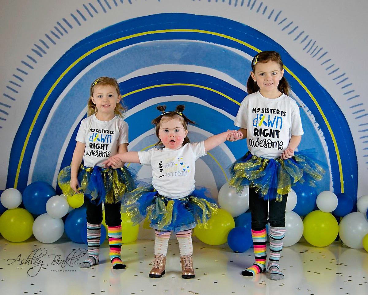 Kate Blue Rainbow Shape Backdrop Cake Smash Designed by Mandy Ringe Photography - Kate Backdrop AU