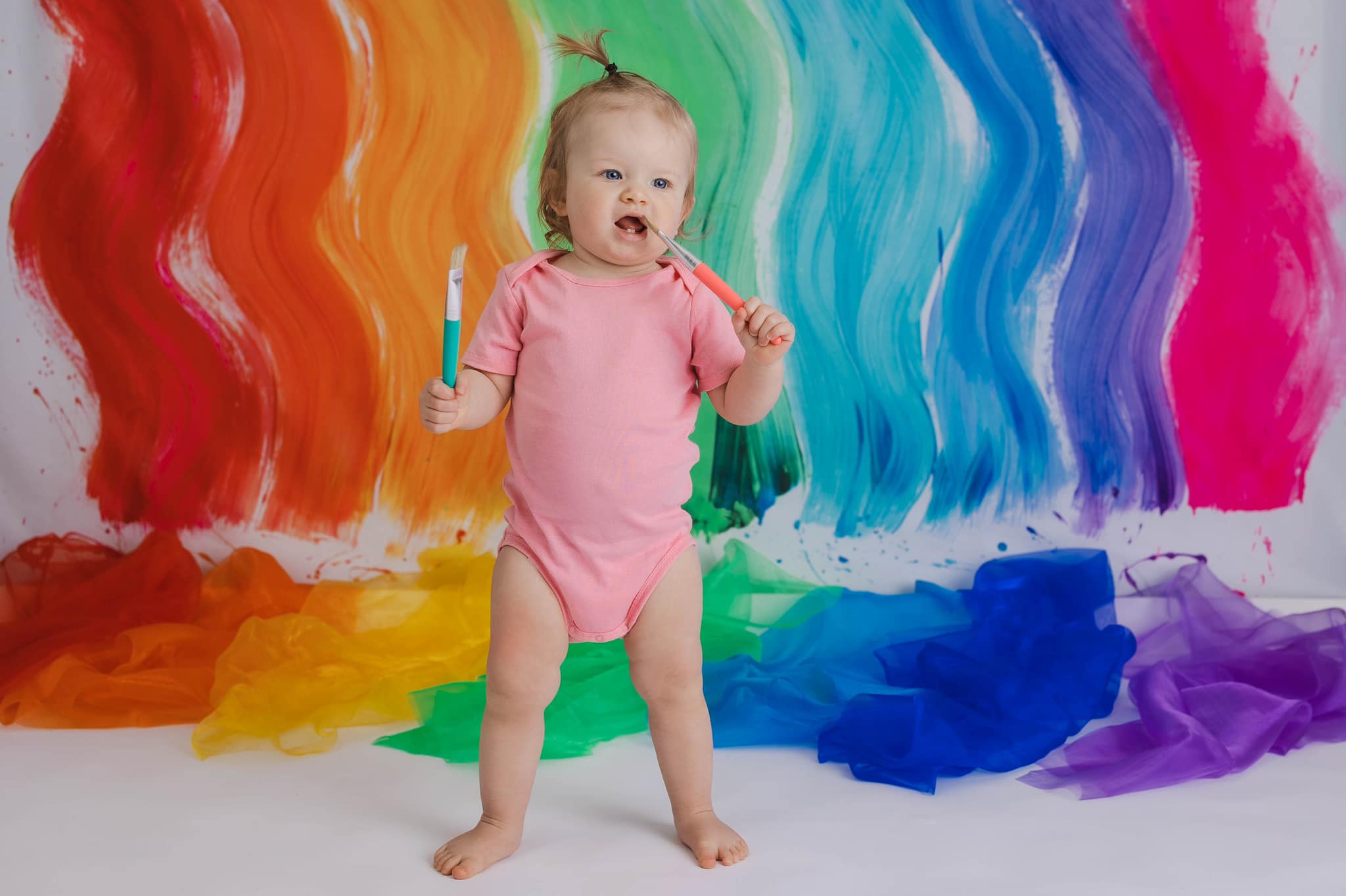 Kate Curvy Rainbow Paint Backdrop for Photography Designed By Erin Larkins