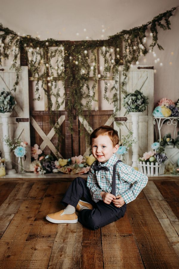 Kate Spring Floral Chicks Backdrop Designed by Mandy Ringe Photography