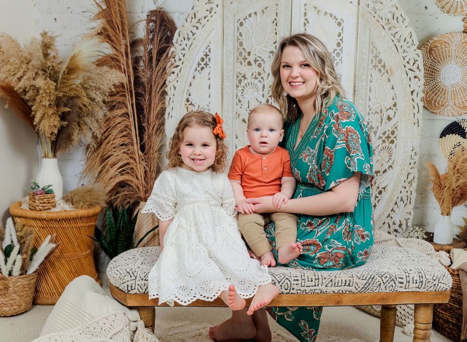 Kate Boho Screen with Pampas Grass Backdrop Designed by Mandy Ringe Photography