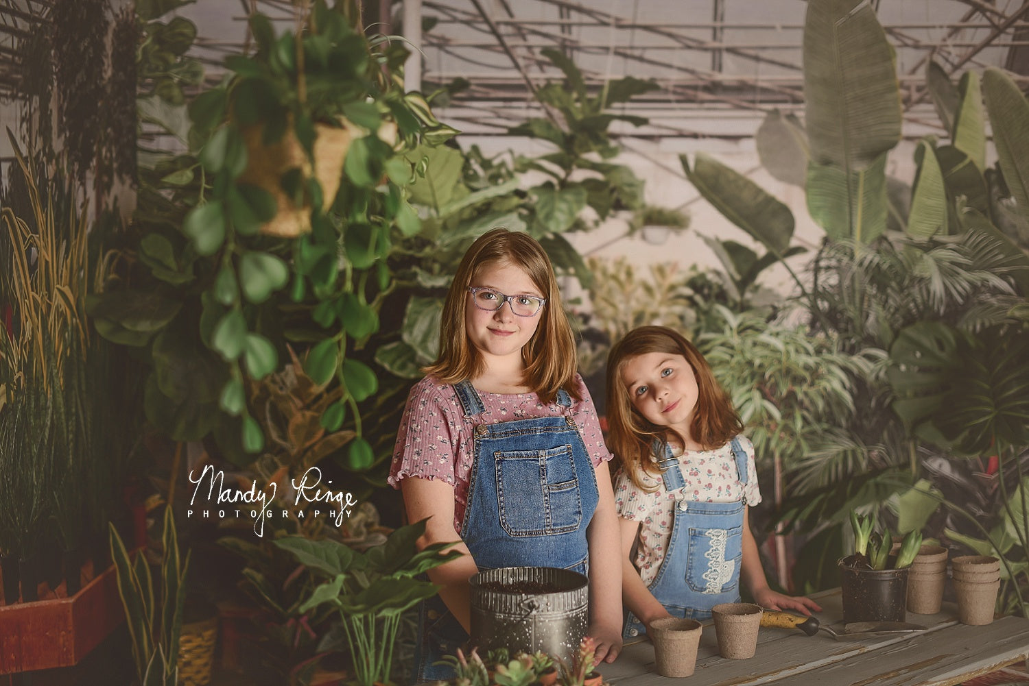 Kate Tropical Greenhouse Interior Backdrop Designed by Mandy Ringe Photography - Kate Backdrop AU