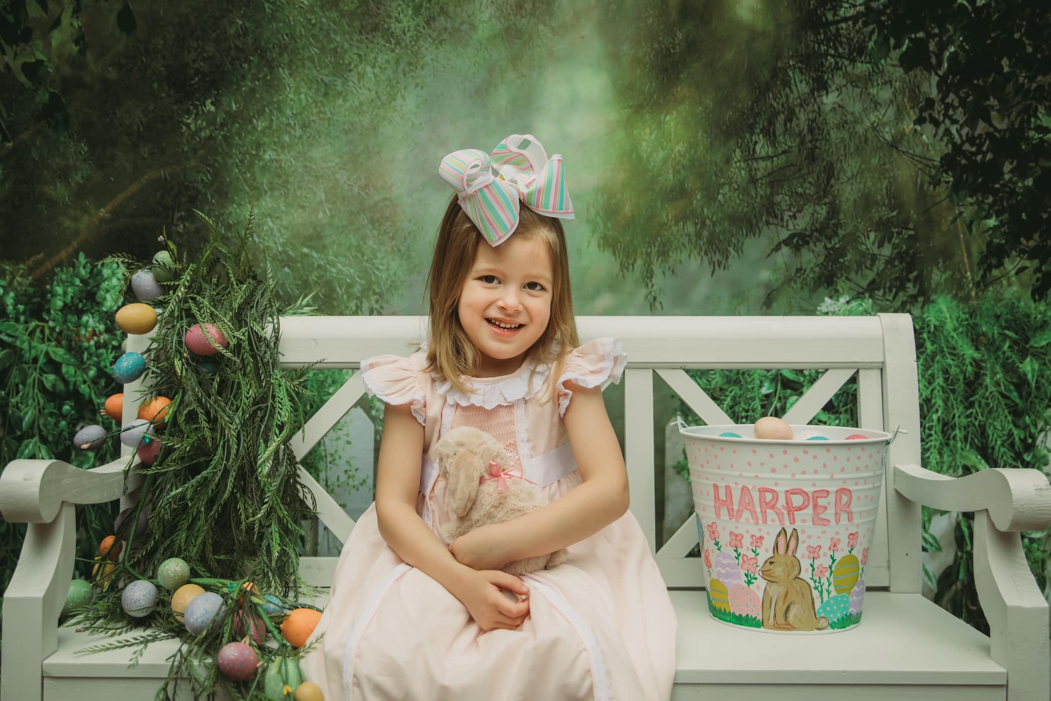 Kate Spring Green Fence Backdrop Designed by Emetselch - Kate Backdrop AU