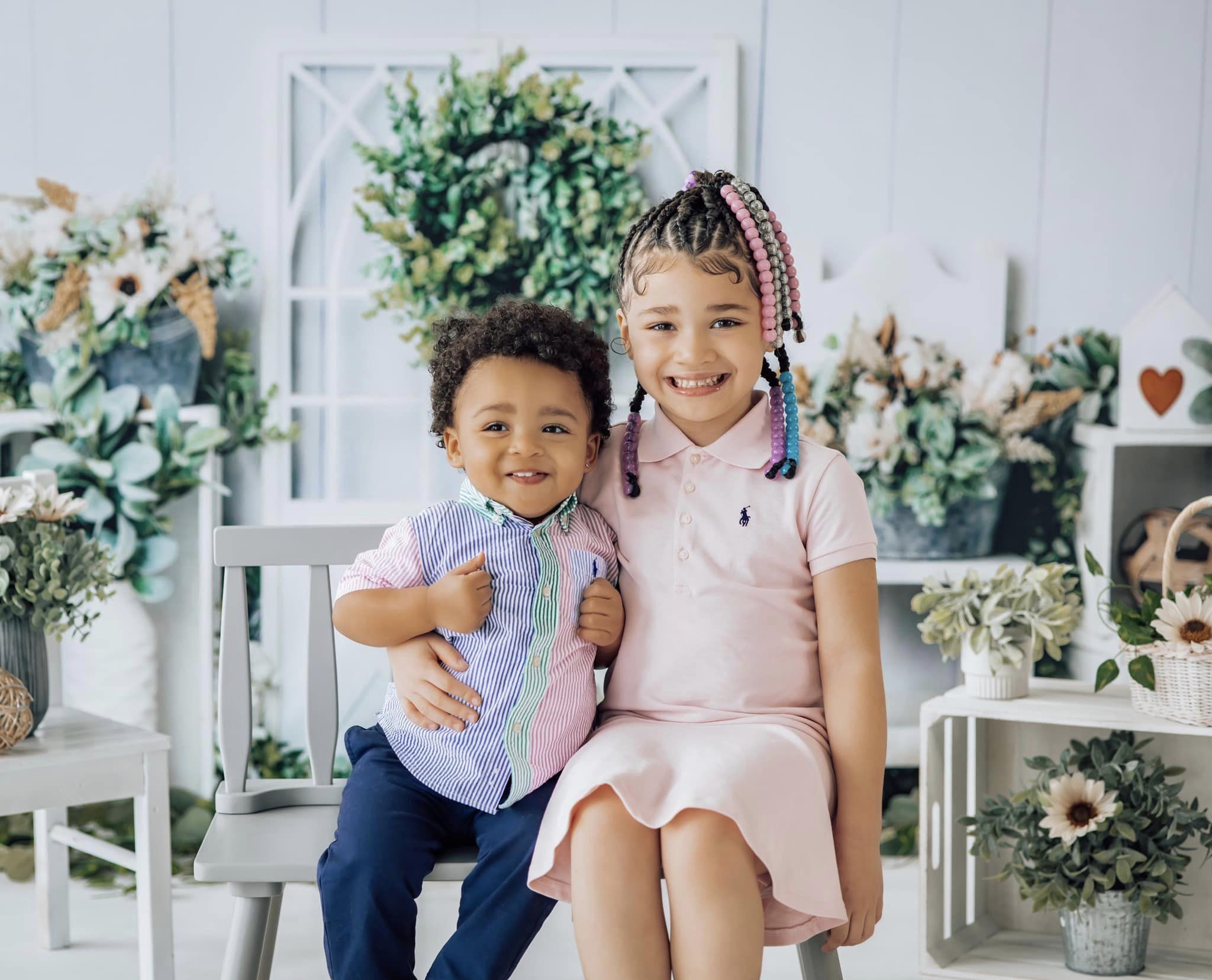 Kate Floral White Boho Backdrop Designed By Megan Leigh Photography - Kate Backdrop AU