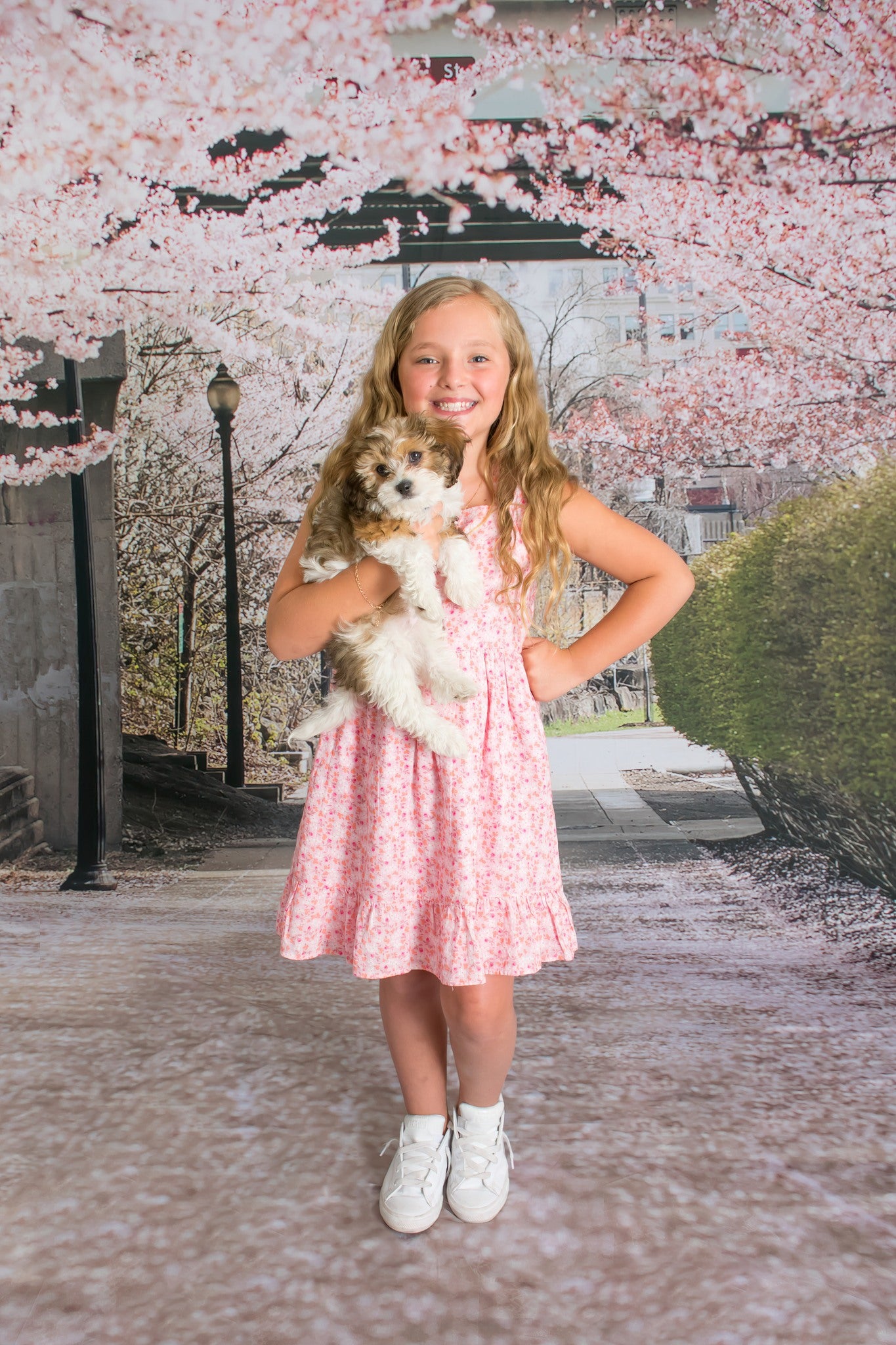 Kate Sweep Summer Cherry Blossom Archway Backdrop for Photography Designed by Erin Larkins