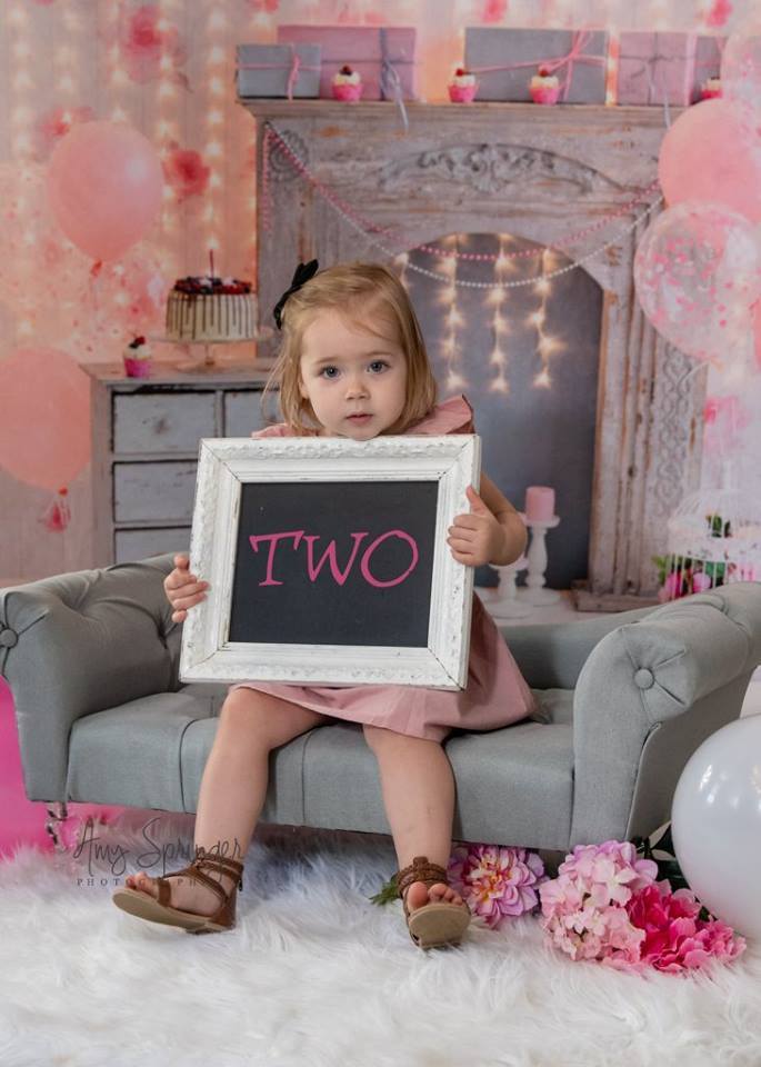 Kate Cake Smash For Party Photography Pink 1st birthday Backdrop Balloons - Kate Backdrop AU