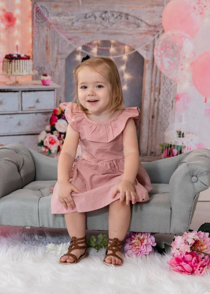 Kate Cake Smash For Party Photography Pink 1st birthday Backdrop Balloons - Kate Backdrop AU