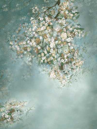Katebackdrop£ºKate Painting Like Green Spring Flowers backdrop printed Background