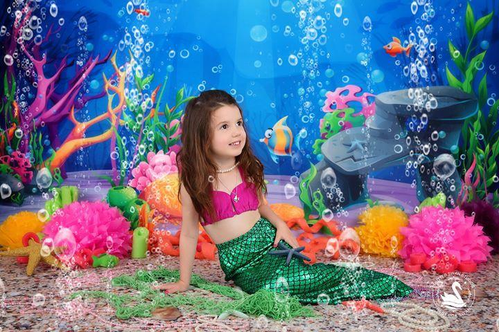 Kate Underwater World Mermaid Scene Backdrops for Photography