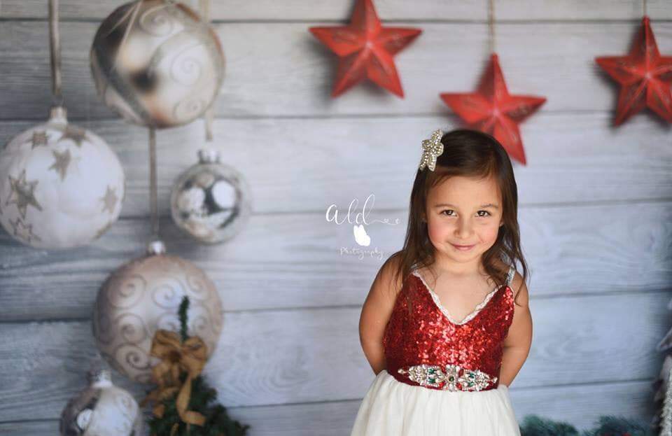 Kate Gray Wood Christmas Decor Backdrop - Kate Backdrop AU