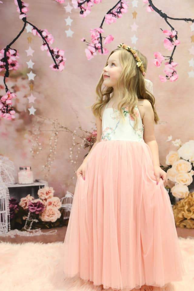 Kate floral antique pink for cake smash Backdrop designed by Studio Gumot - Kate Backdrop AU