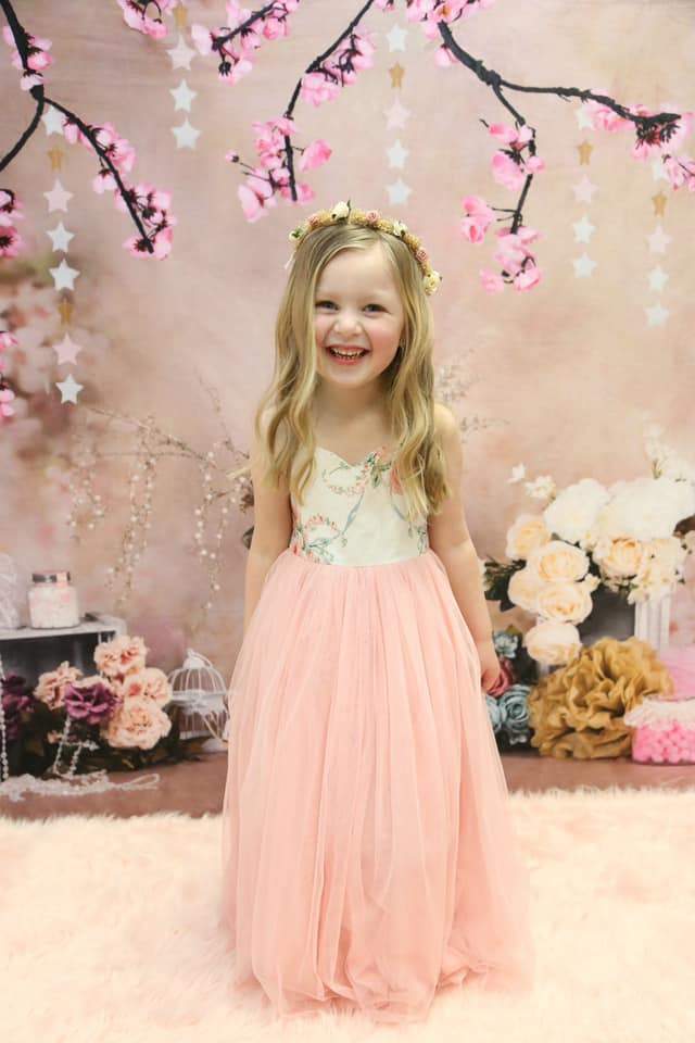 Kate floral antique pink for cake smash Backdrop designed by Studio Gumot - Kate Backdrop AU