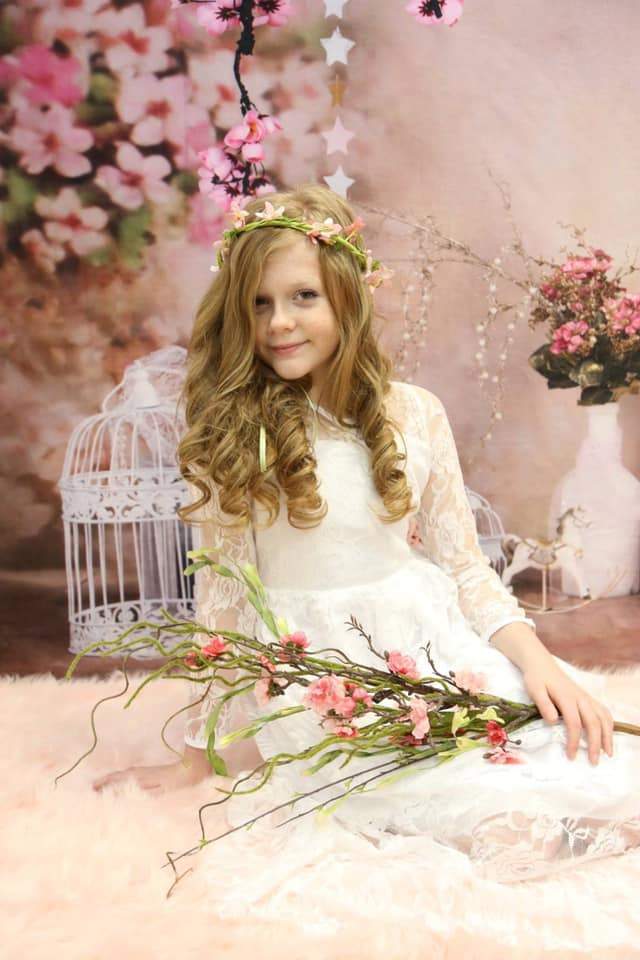 Kate floral antique pink for cake smash Backdrop designed by Studio Gumot - Kate Backdrop AU