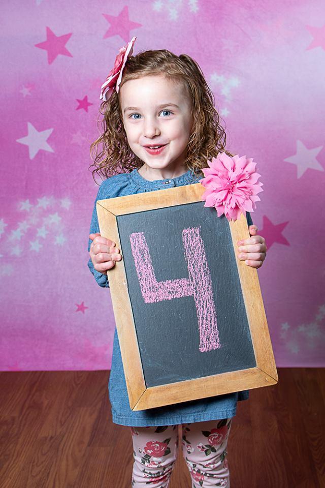 Kate Soft Skies Pink Stars Backdrop for Photography Designed by Mini MakeBelieve - Kate Backdrop AU