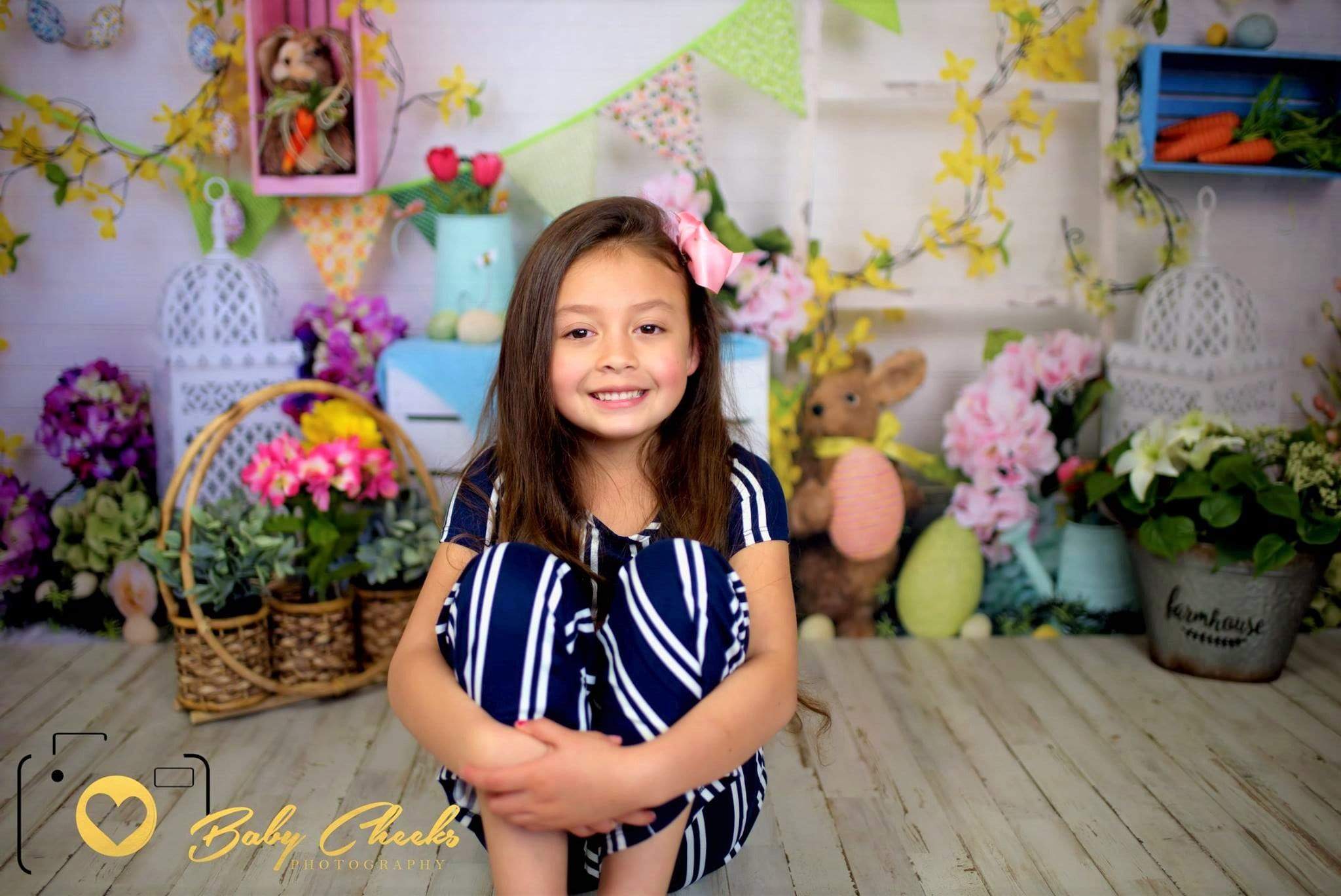 Kate Hello Spring Home Backdrop for Easter session