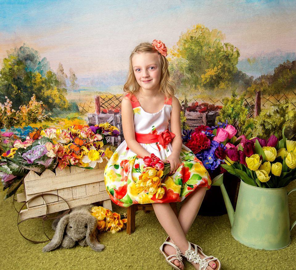 Kate Spring Colorful Flowers Valentine's Day Backdrop for Photography Designed by JFCC - Kate Backdrop AU