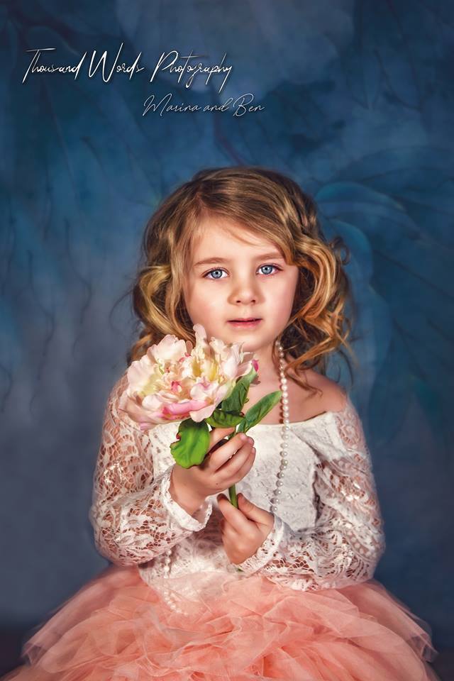 Kate Blue Flower Backdrop Photography For Children - Kate Backdrop AU