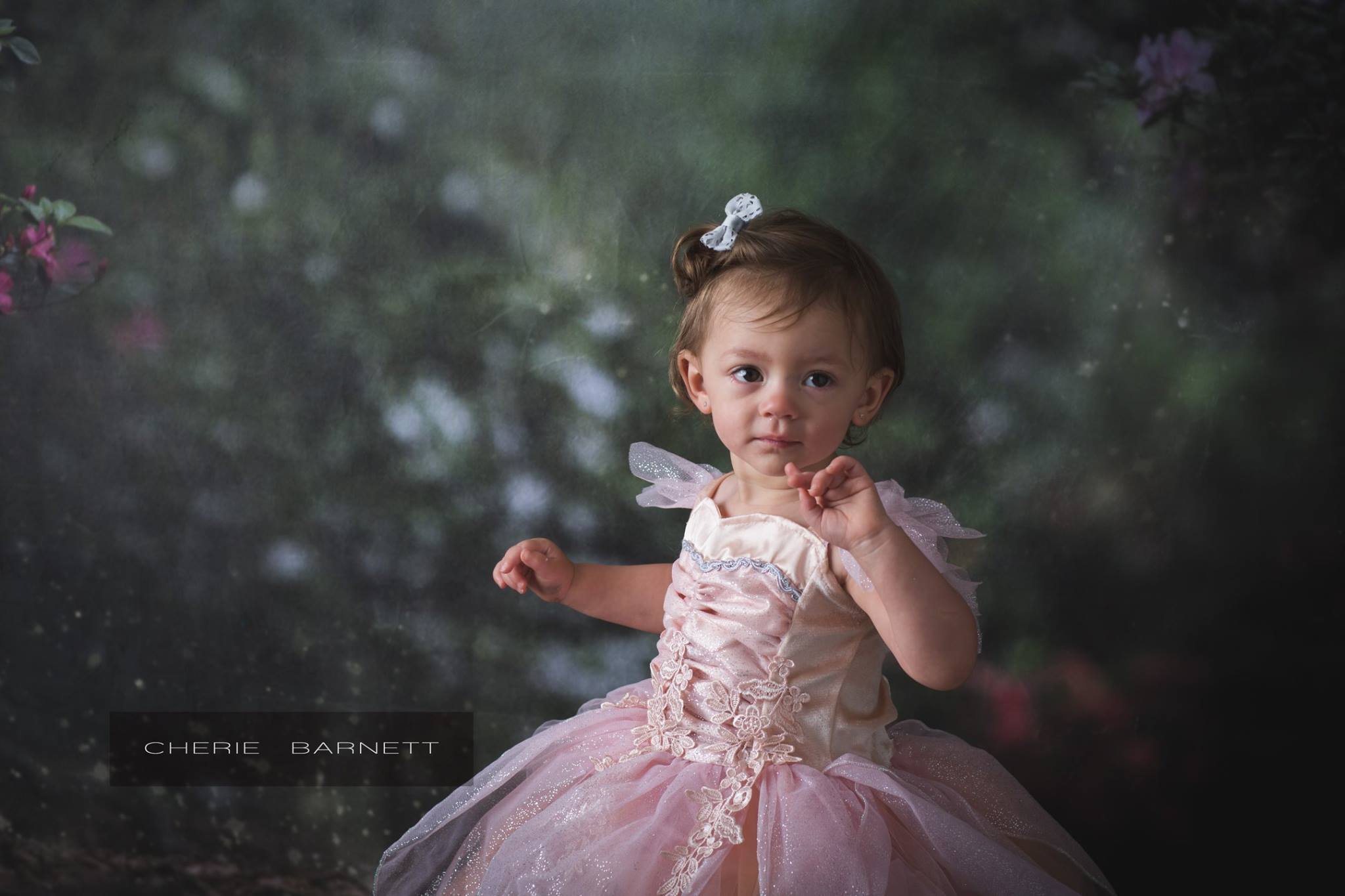 Kate Pink Floral Garden Fairy Lights spring Backdrop for Photography Designed by Pine Park Collection - Kate Backdrop AU